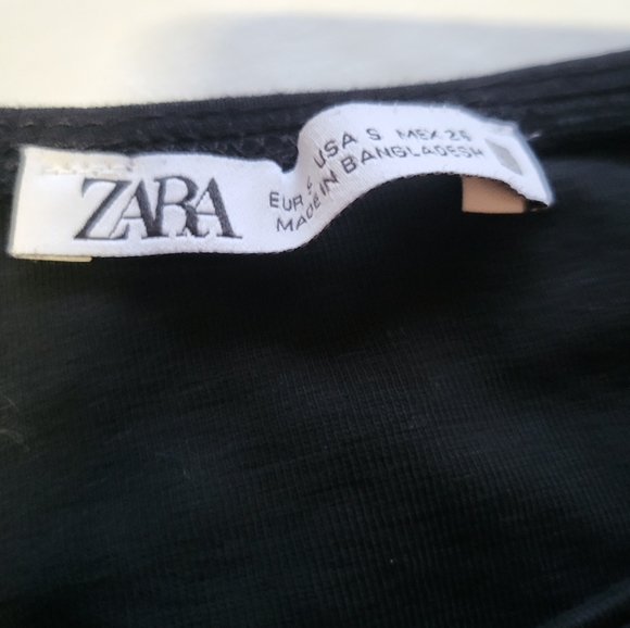 Zara Black Cotton Blend Basic Tank - Picture 3 of 3